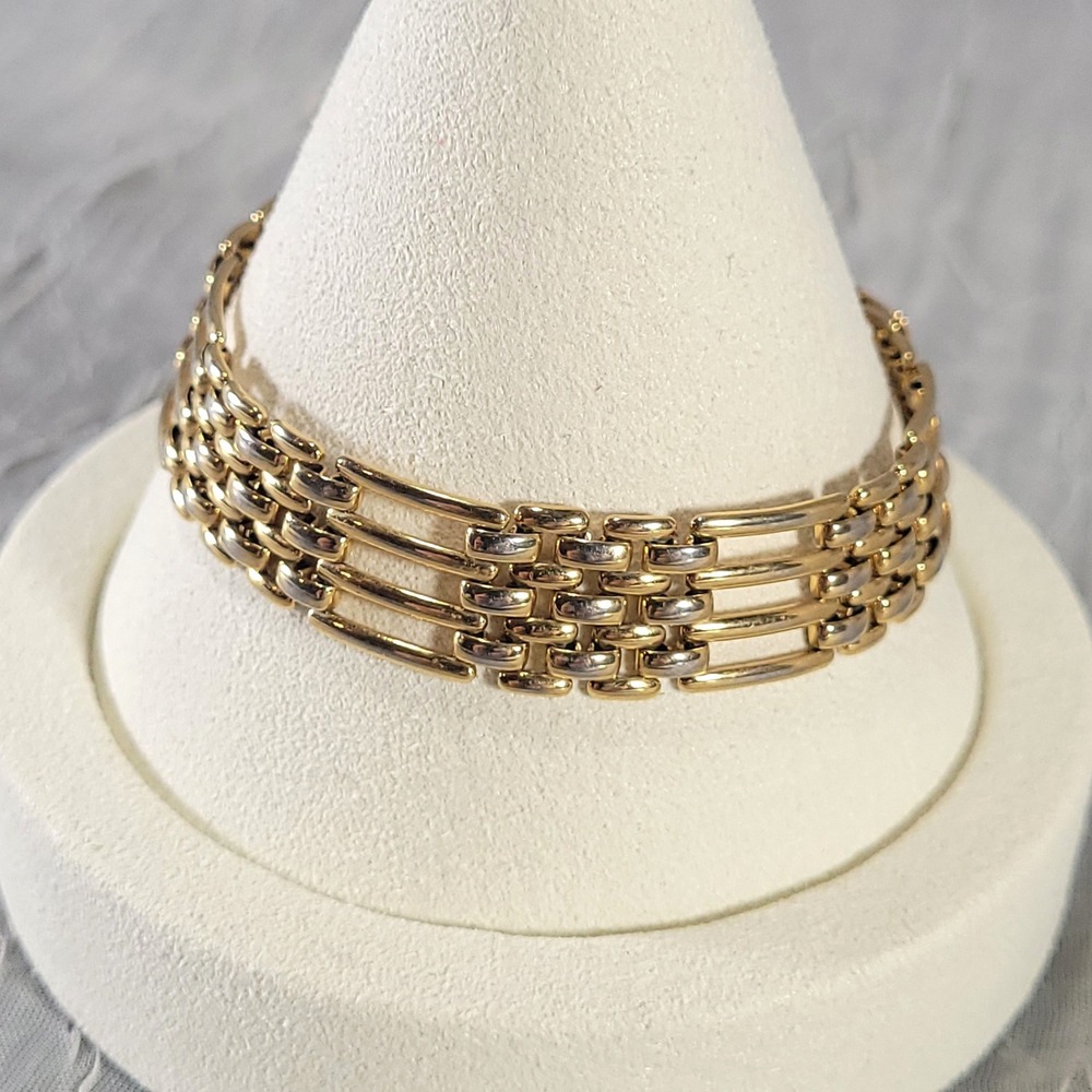 Napier Link Bracelet Women 7 Gold Tone Multi Strand Vintage Classic MCM
